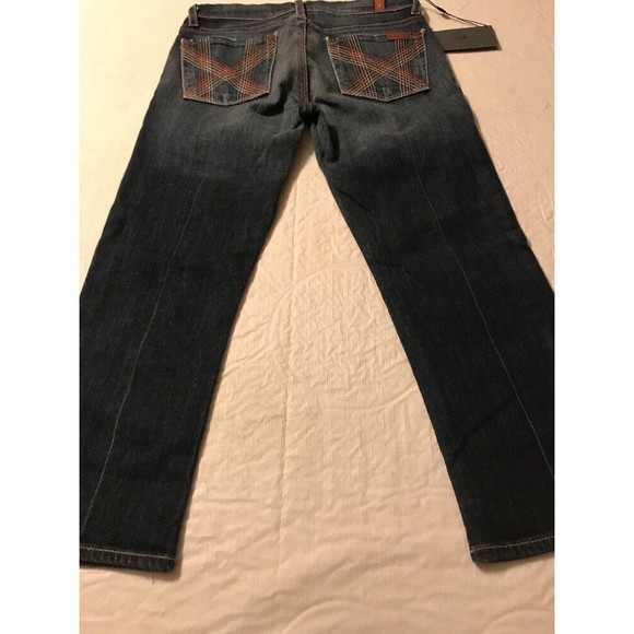 7 For All Mankind Women's Jeans Crop Mia  Distressed Size 27 NWT - Picture 7 of 10
